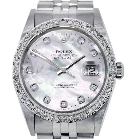 rolex datejust mens watch with diamonds 16234g|rolex datejust price guide.